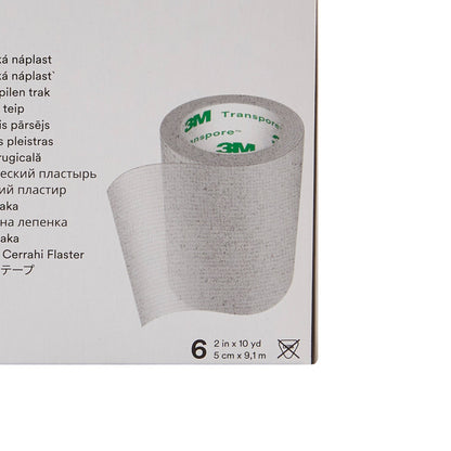 TAPE, ADHSV TRANSPORE 2"X10YDS(6RL/BX) 3M