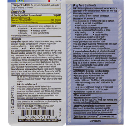 NAPROXEN SODIUM, TAB 220MG (100/BT 12BT/CS)