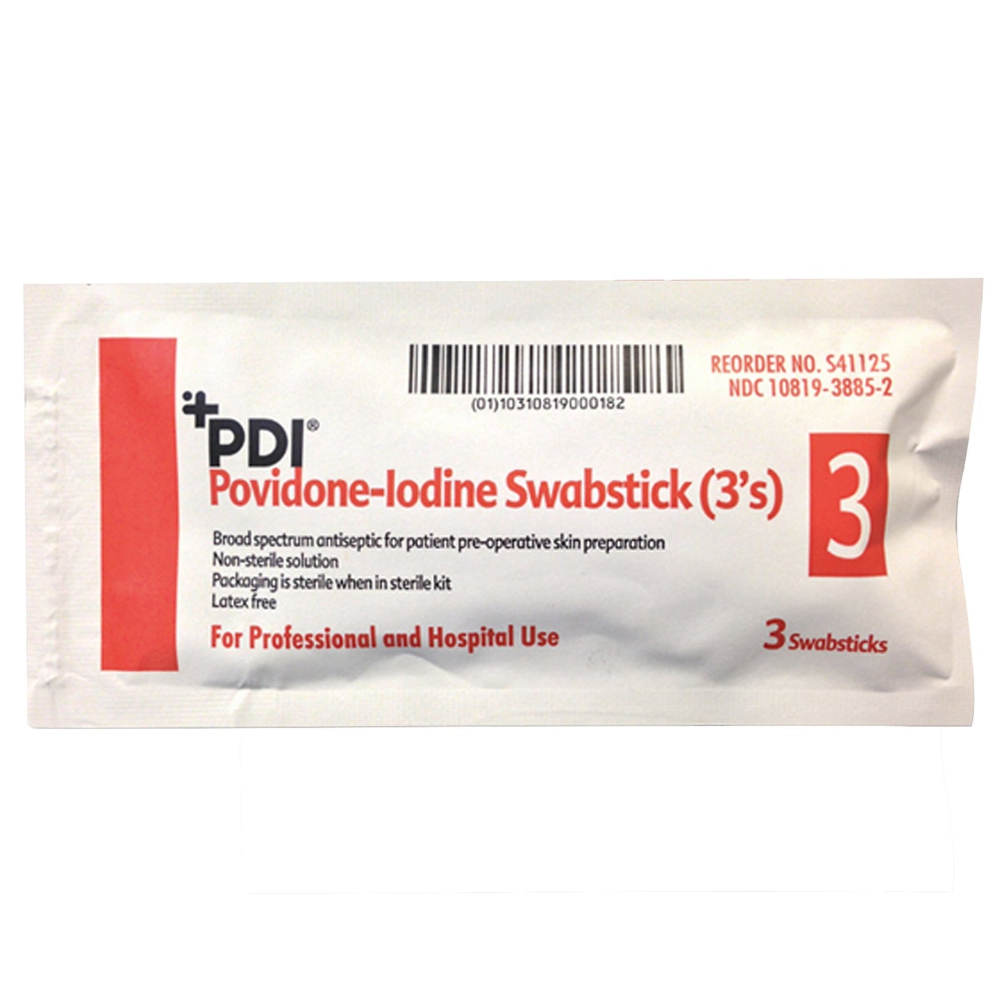SWABSTICK, PVP PREP 3'S (3/PK 25PK/BX)