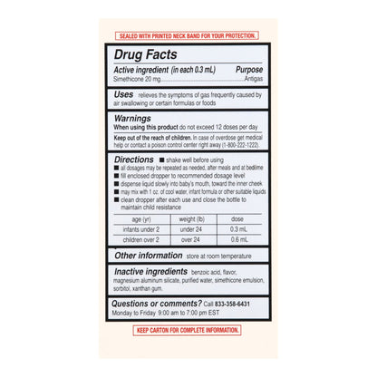 GAS RELIEF, DRP FT INF SIMETHICONE 20MG/0.3ML 1OZ