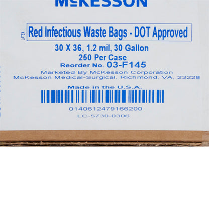 BAG, BIOHAZ DOT RED 30X36 30GL1..2MIL (250/CS) MGM03