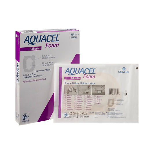 DRESSING, HEEL AQUACEL ADH FM 8X5.5" (5/BX)