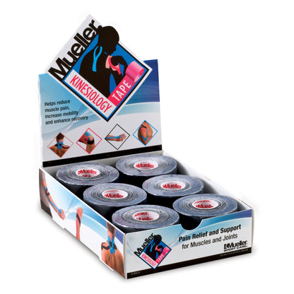 TAPE, MUSCLE KINESIOLOGY LF BLK 2"X16.4' (6RL/BX)