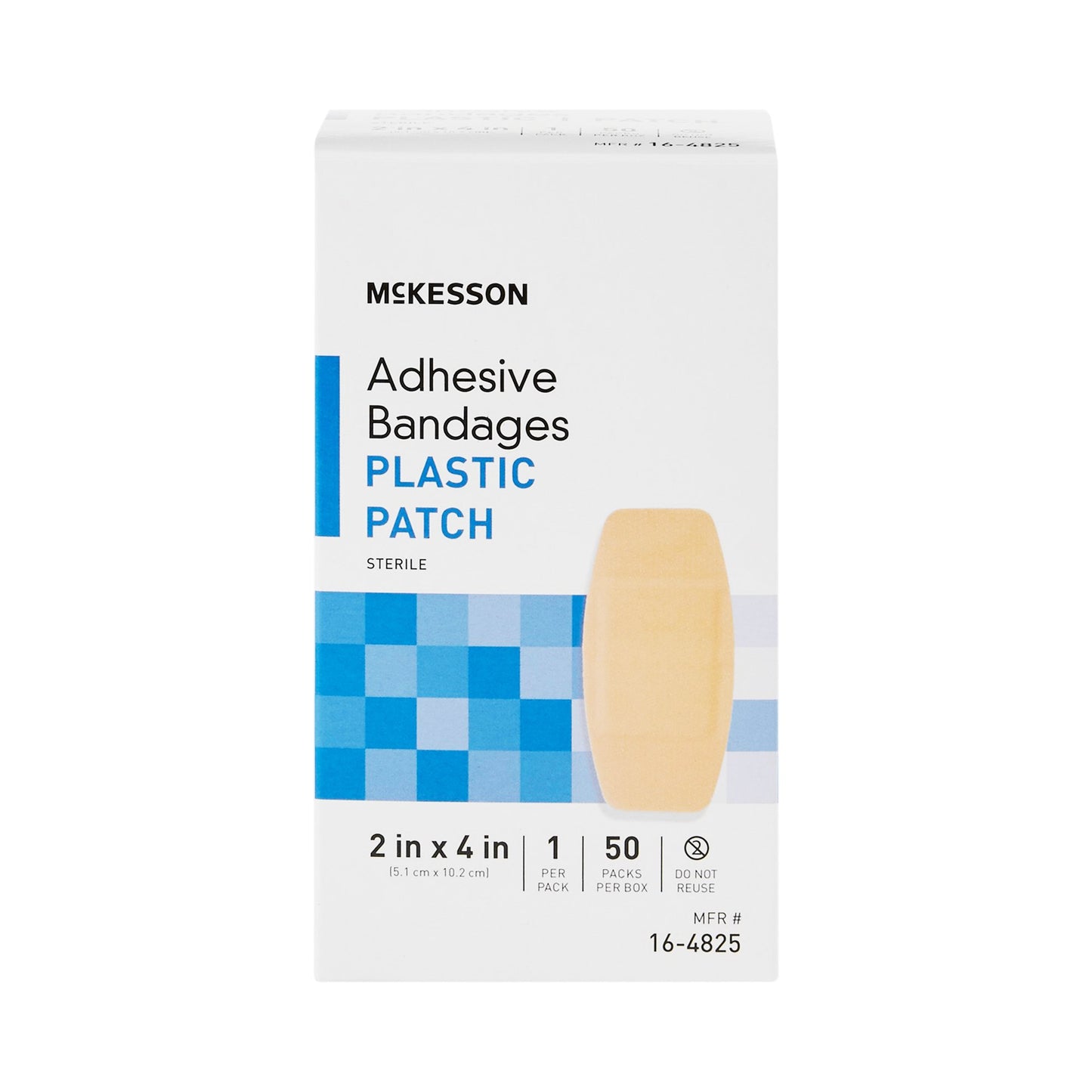 BANDAGE, ADHSV SHR PTCH 2X4 STR LF(50/BX 24BX/CS)