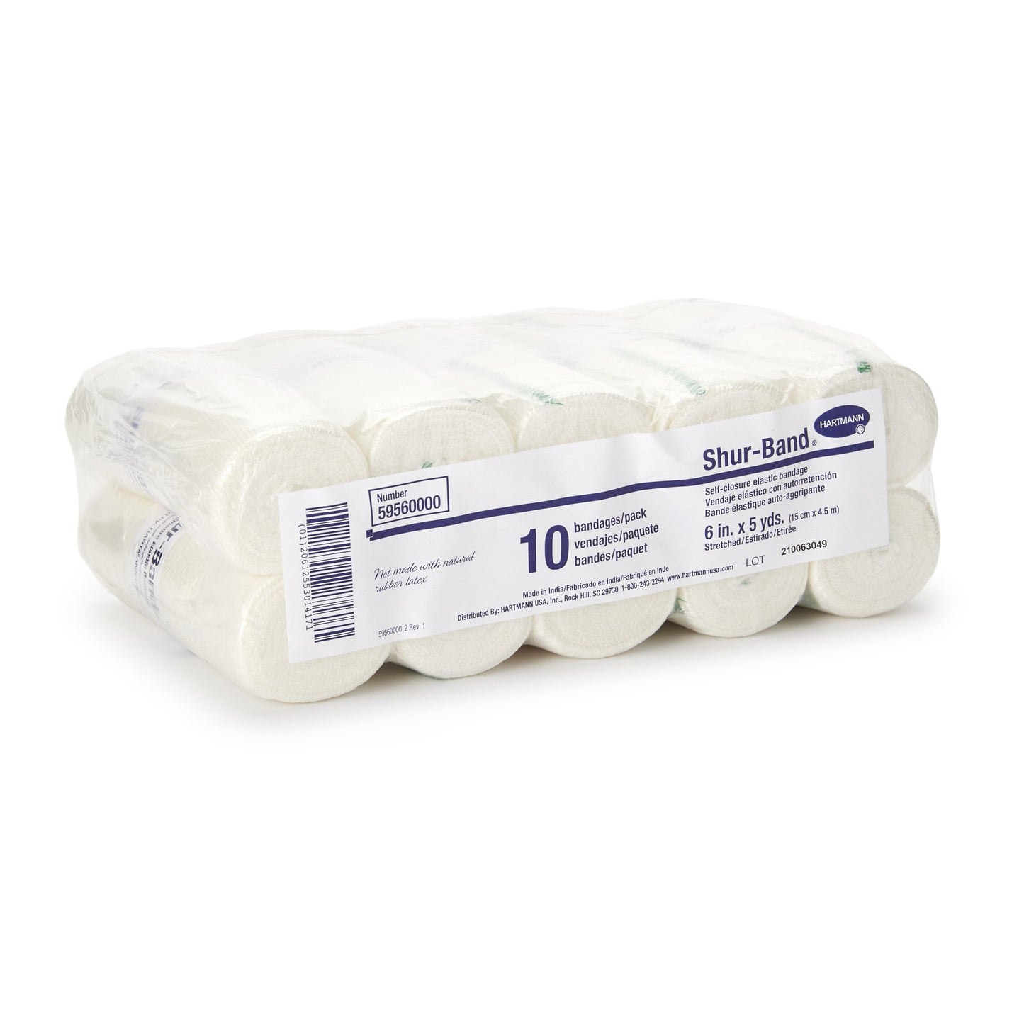BANDAGE, ELAS SHURBND LF 6X5YD(10/PK 6PK/CS)