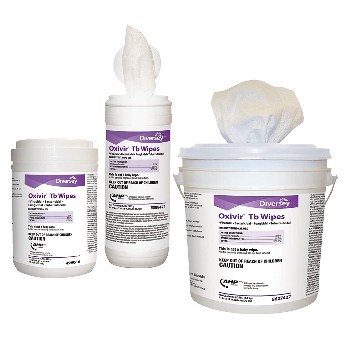 WIPE, CLEANER OXIVIR WHT 7X8 (60/BX 12BX/CS)