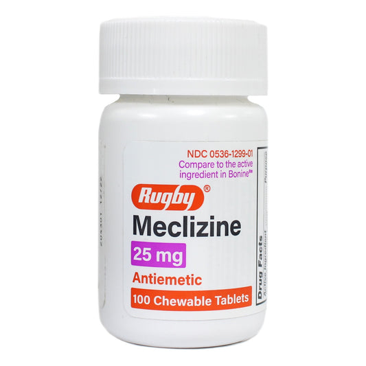 MECLIZINE HCL, TAB CHEW 25MG (100/BT)
