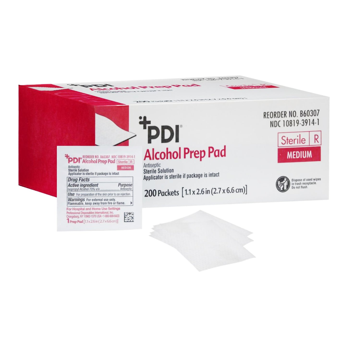 PAD, ALCOHOL PREP STR MED (200/BX)