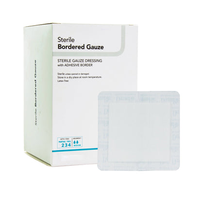 GAUZE, BORDERED DRSG STR 2X2" (50/BX)