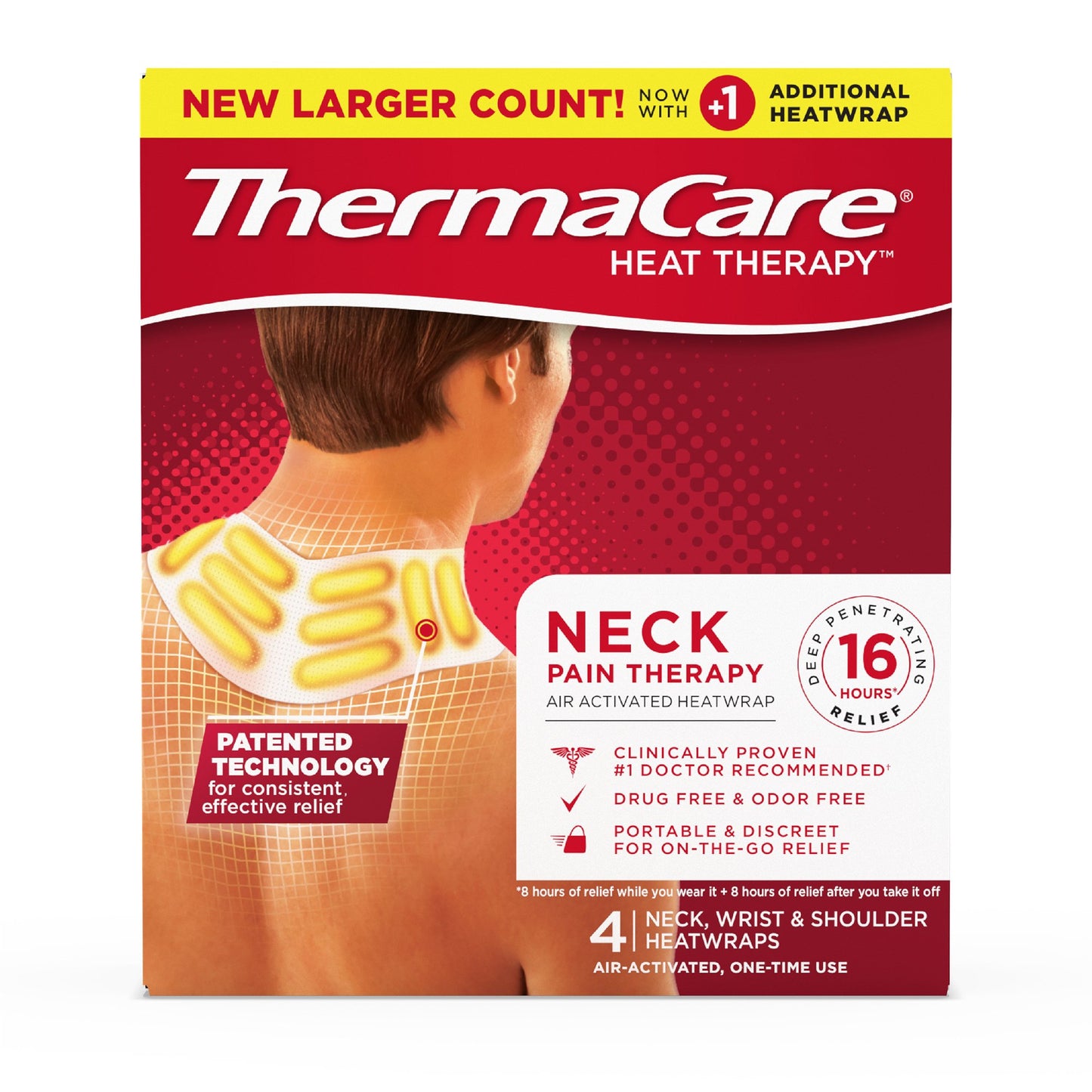PAD, THERMACARE NECK/SHOULDER/WRIST 8HR (4/BK 12BX/CS)