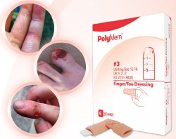 DRESSING, FNGR/TOE 2POLYMEN 8-12 (6/BX 5BX/CS)