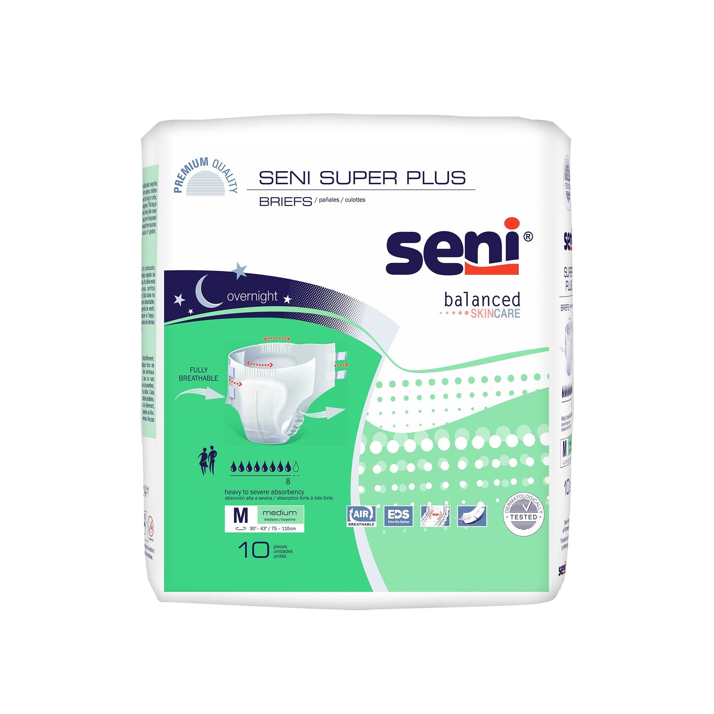 BRIEF, INCONT SENI SUPER PLUS MED 30"-43" (10/PK 4PK/CS)