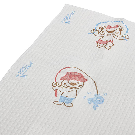 TOWEL, PLASBK 2PLY TEDDY BEAR PRINT (500/CS)