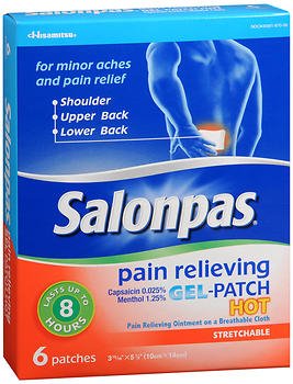 SALONPAS HOT GEL PATCH 0.025-1.25 (6/BX)