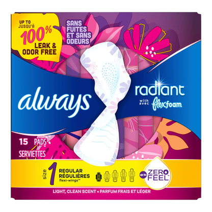 PAD, ALWAYS RADIANT W/FLEXIFOAM REG FLOW (15/BX)