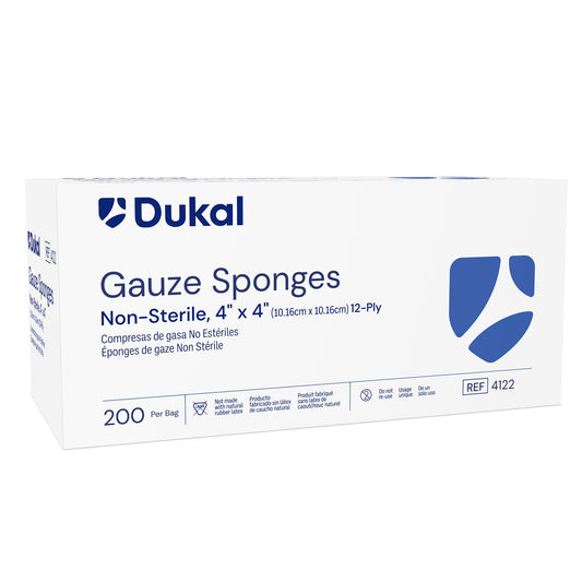 SPONGE, GAUZE 12PLY 4"X4" N/S (100/BG 20BG/CS)