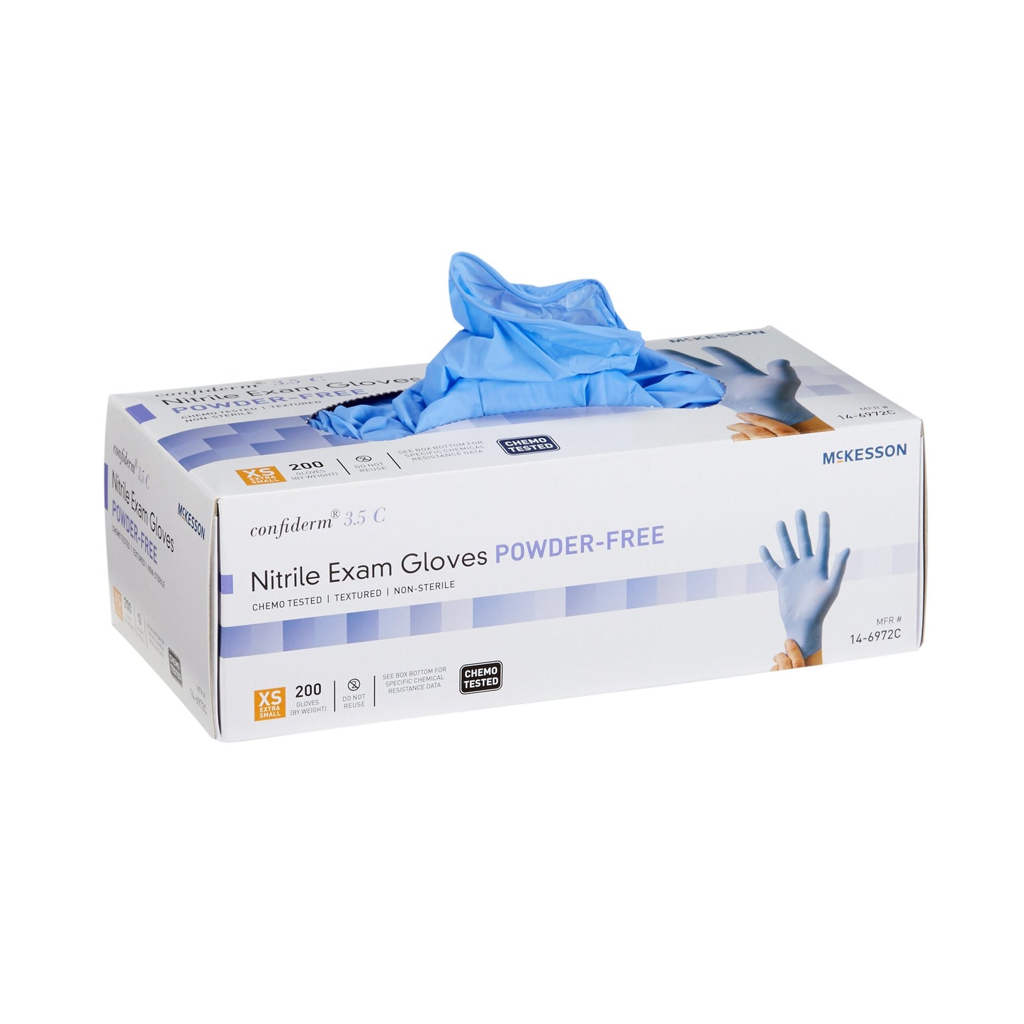 GLOVE, EXAM NTRL XS N/S CHEMO 3.5C (200/BX 10BX/CS)