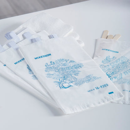 BAG, BEDSIDE POLY LF W/PRNT (100/BG 20BG/CS)