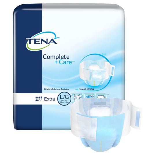 BRIEF, TENA COMPLETE+CARE WETNESS INDICATOR LG (24/BG 3BG/CS