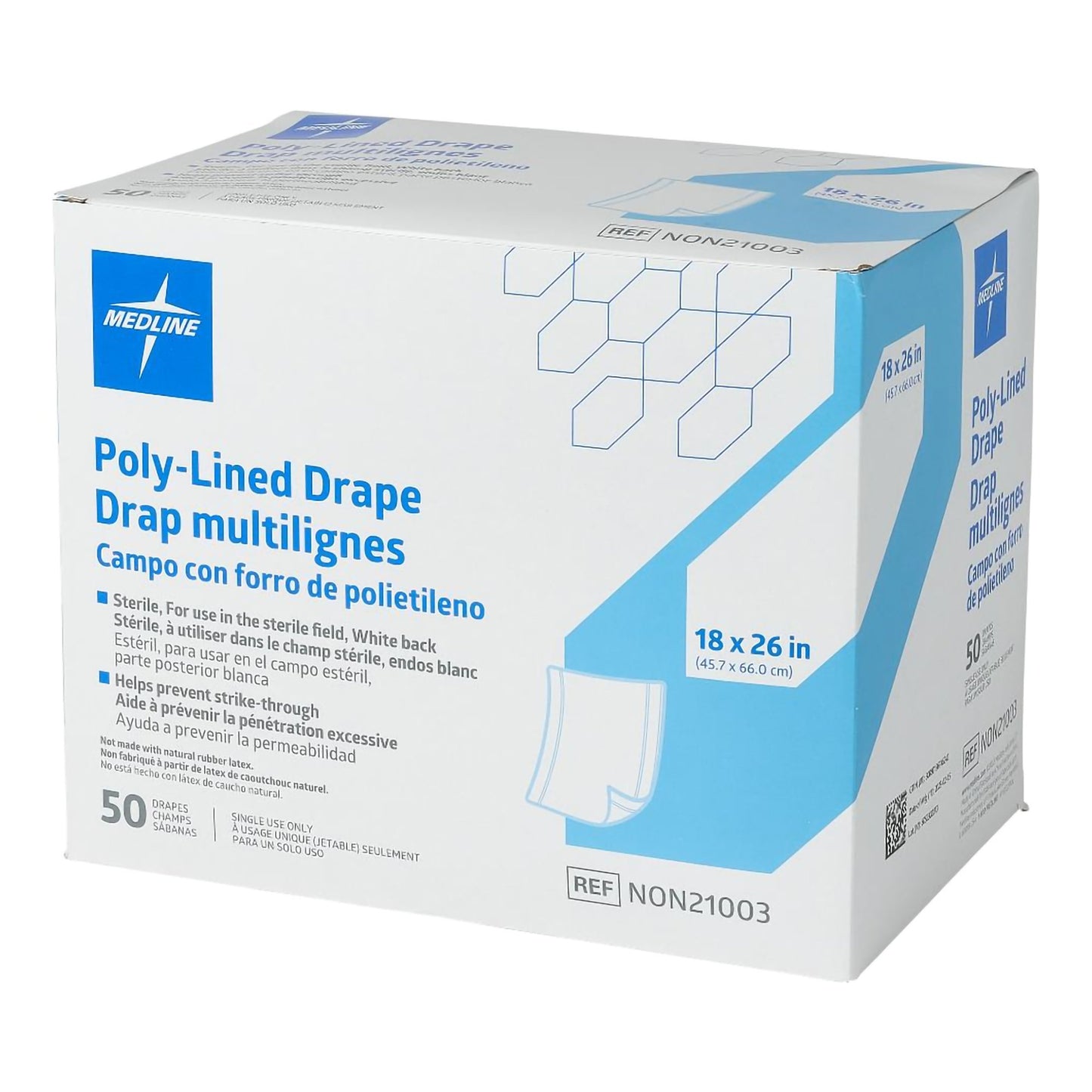 DRAPE, STR FIELD T/P/T 18"X26"(50/BX 6BX/CS)