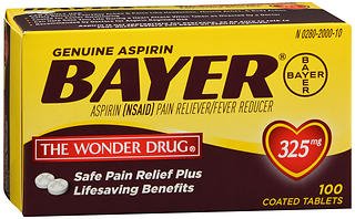 ASPIRIN, TAB 325MG (100/BX)