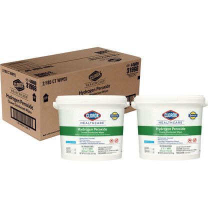 WIPE, WET CLOROX HYDROGEN PEROXIDE 12X11" (185/CT 2CT/CS)
