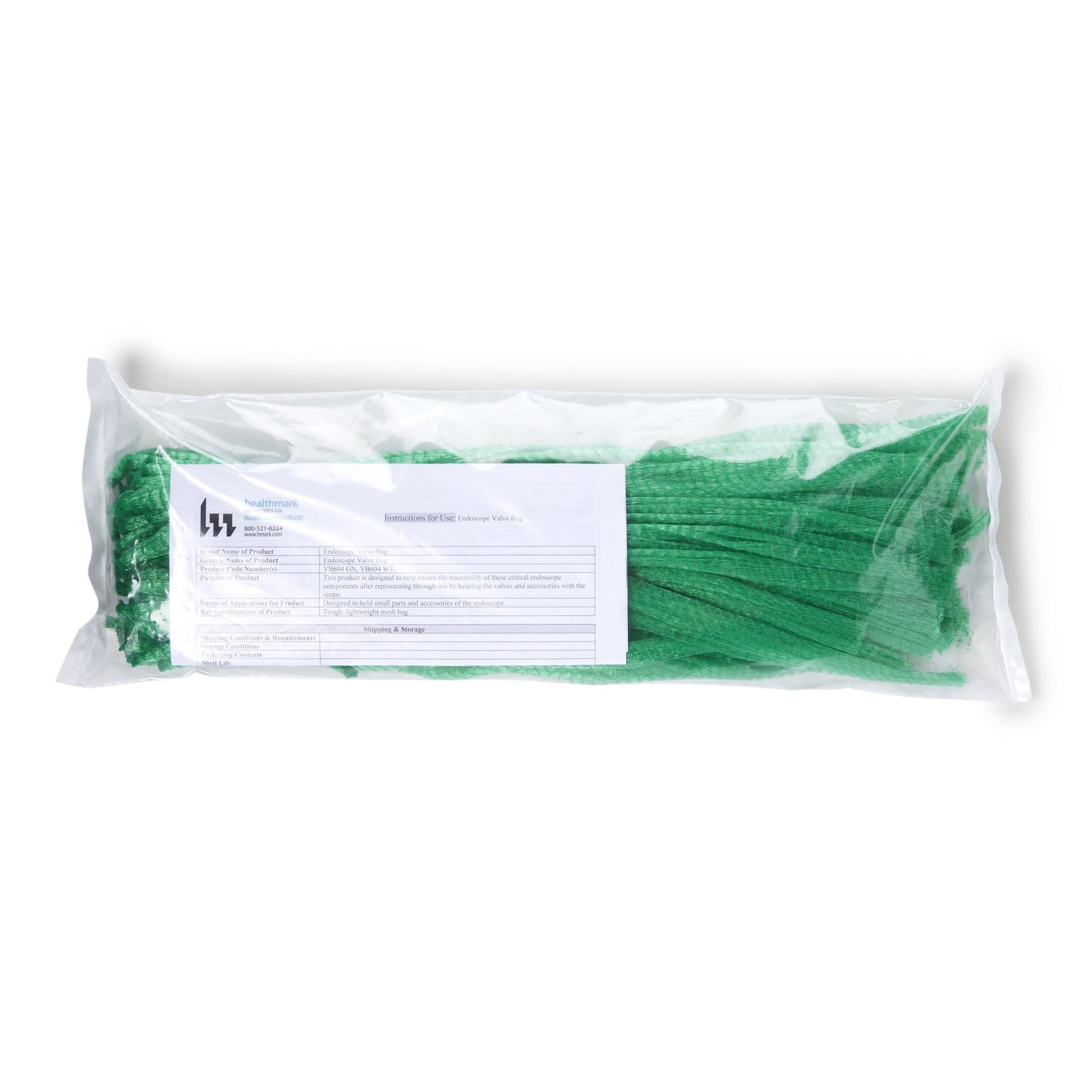 BAG, VALVE MESH GRN (100/PK)