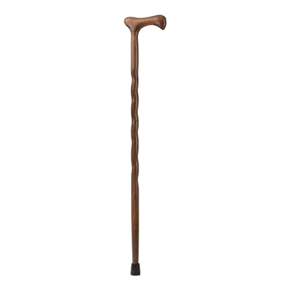 CANE, WOOD WALKING TWISTED WALNUT 37"