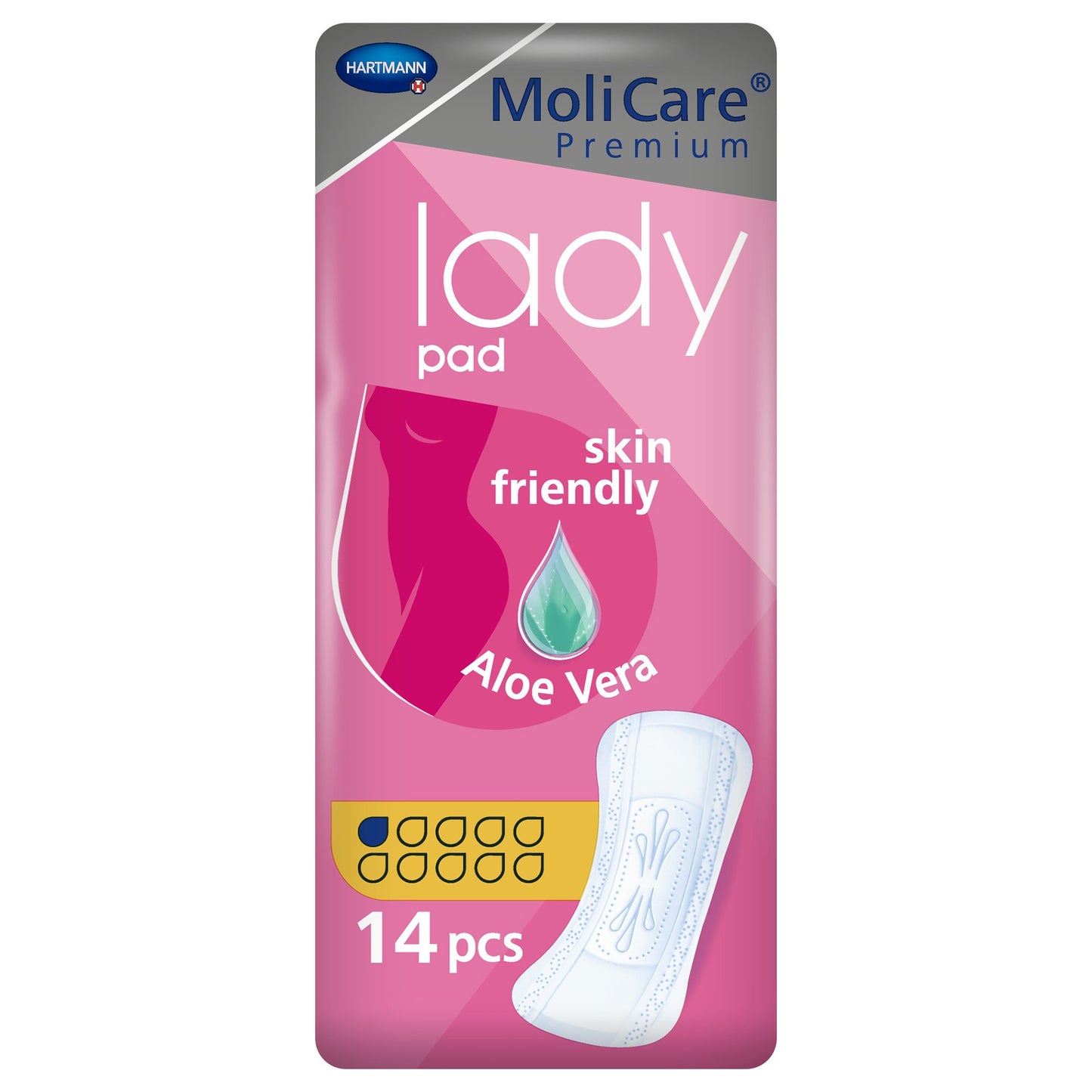 PAD, INCONT PREM LADY MOLICARE1DROP (14/BG 12BG/CS)