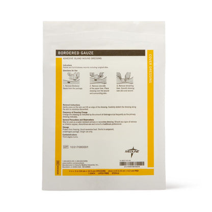 DRESSING, ADH W/BORDER GAUZE/PAD 4"X5" (15/BX 10BX/CS)