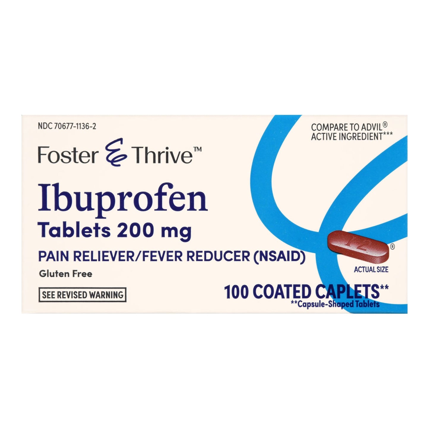 IBUPROFEN, TAB FT SM 200MG (100/BT)