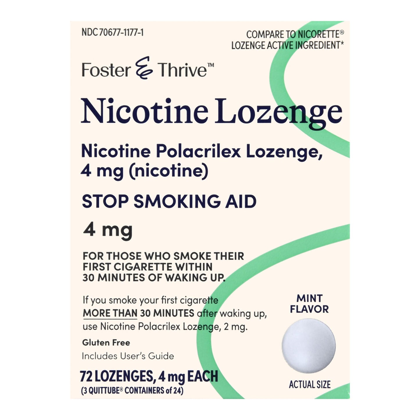 NICOTINE, LOZ FT MINT 4MG (72/PK)