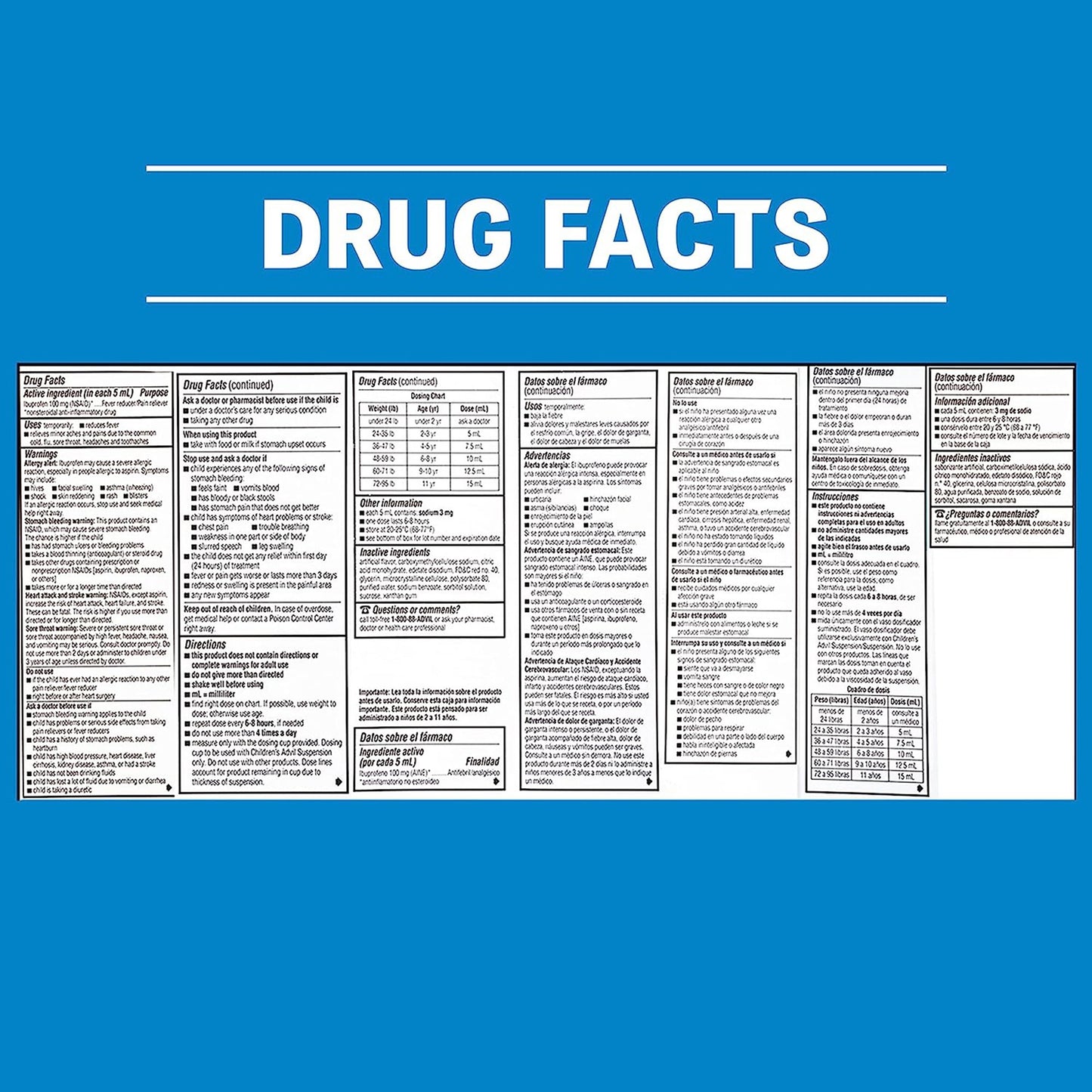 ADVIL, ORAL SUSPN CHLD 100MG/5ML 4OZ
