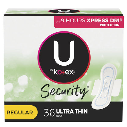 PAD, U BY KOTEX PREM ULTRA THIN REG W/WINGS (36/PK 6PK/CS)
