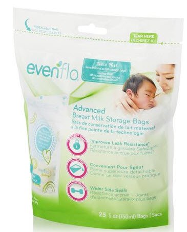 BAG, STORAGE BREAST MILK CLR PLAS 5OZ (25/CT 12CT/CS)