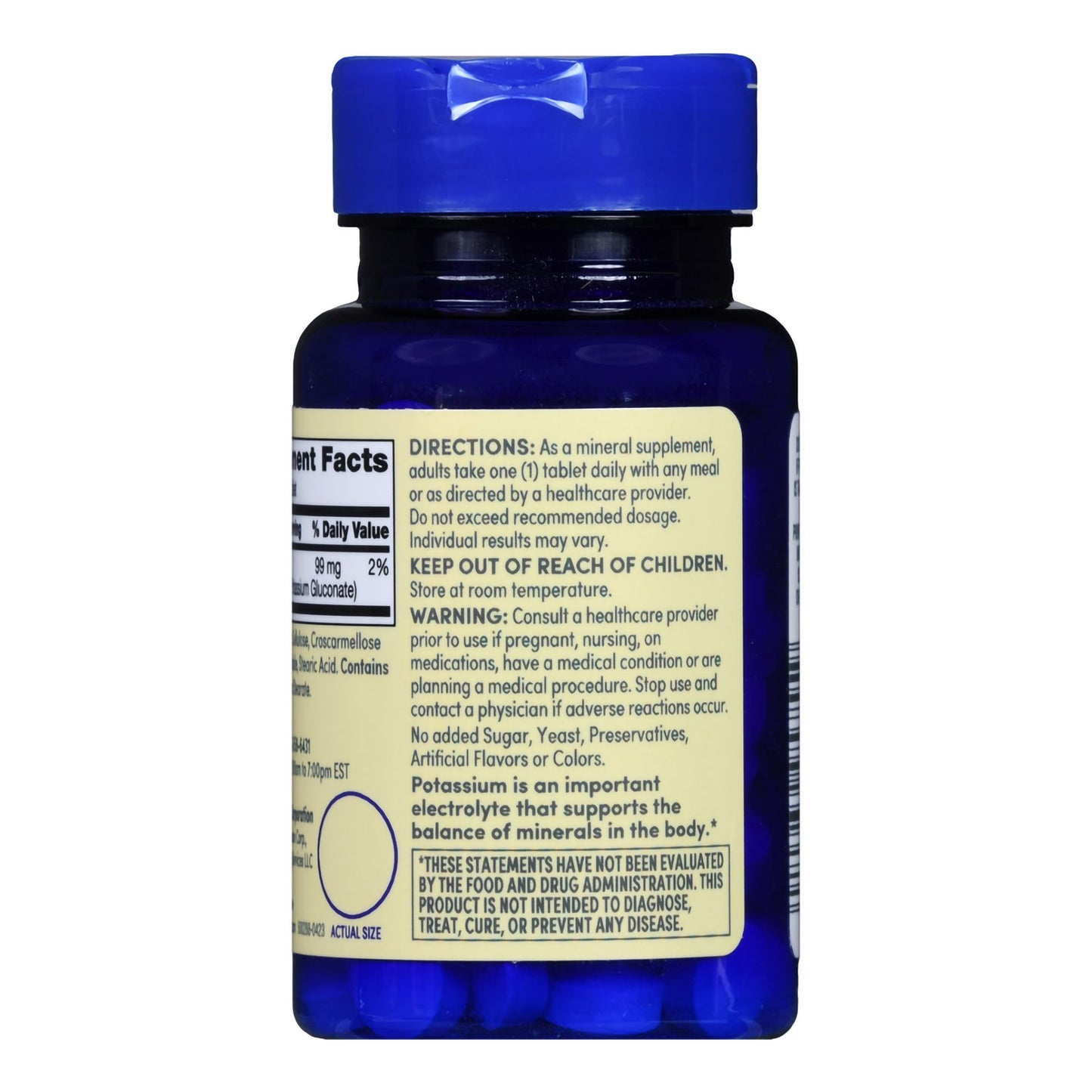 POTASSIUM, TAB FT SM 99MG (100/BT)