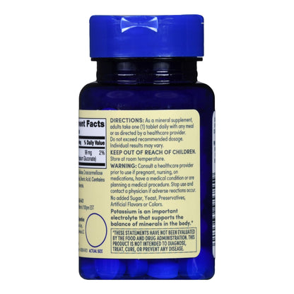 POTASSIUM, TAB FT SM 99MG (100/BT)