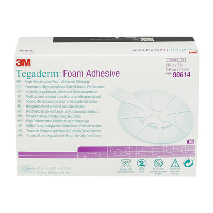 DRESSING, TEGADERM FOAM OVL 2 3/4"X3" (10/BX 4BX/C 3M