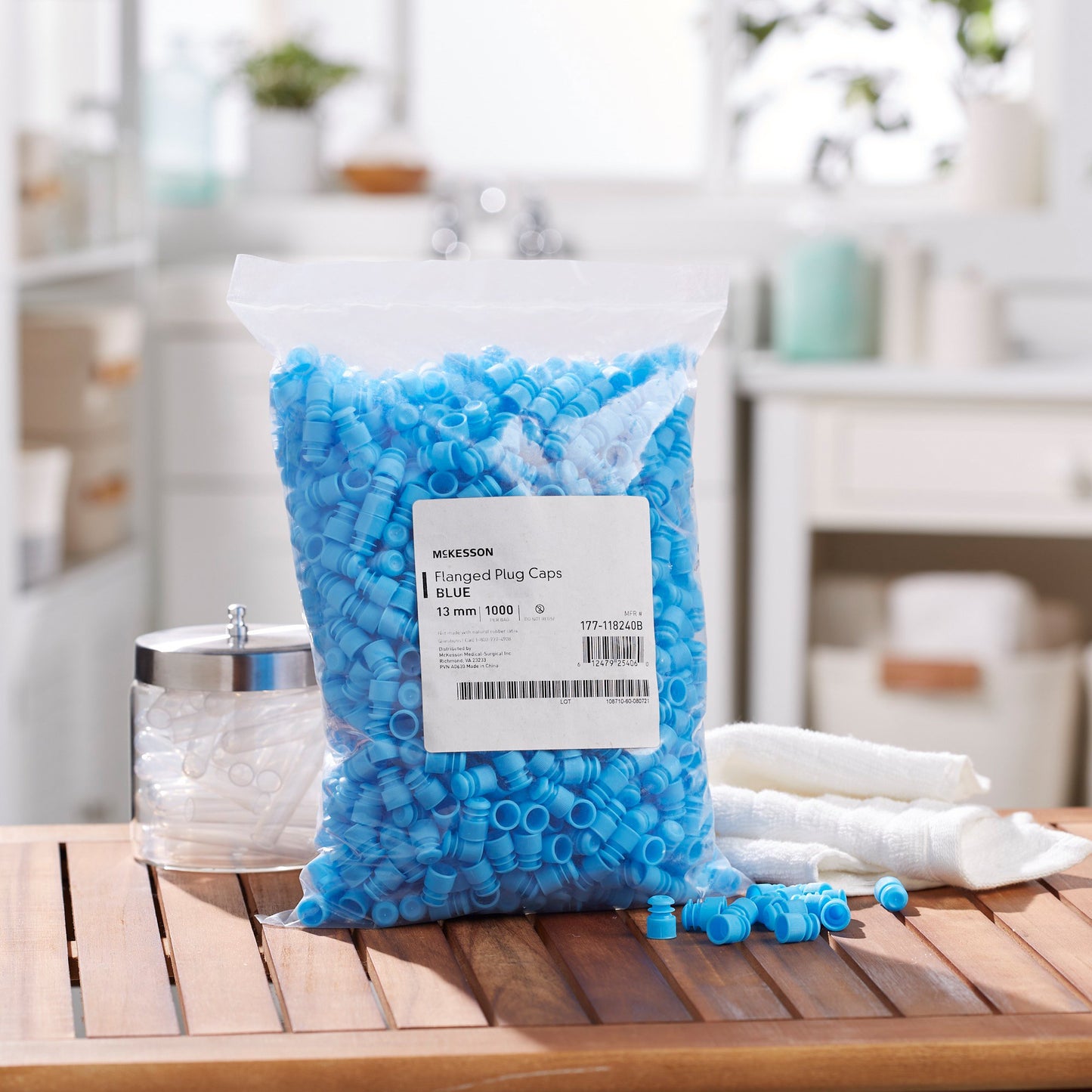 CAP, VAC TUBE BLU 13MM (1000/BG 20BG/CS)