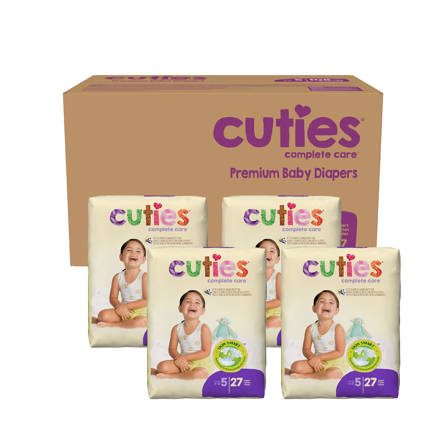 DIAPER, BABY CUTIES SIZE5 (27/PK 4PK/CS)