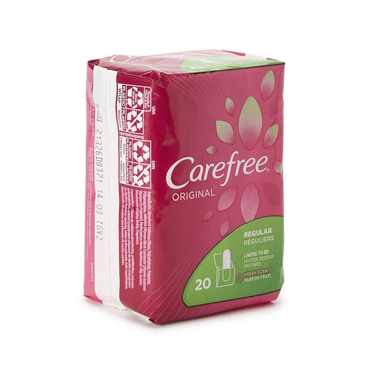 LINER, PANTY CAREFREE ORIGINALREG SCENT (20/PK)