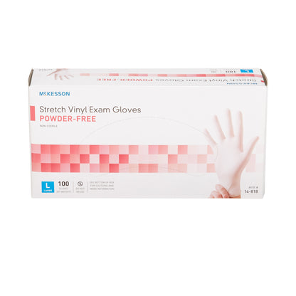 GLOVE, EXAM VNYLSTRCH LG N/S (100/BX 10BX/CS)