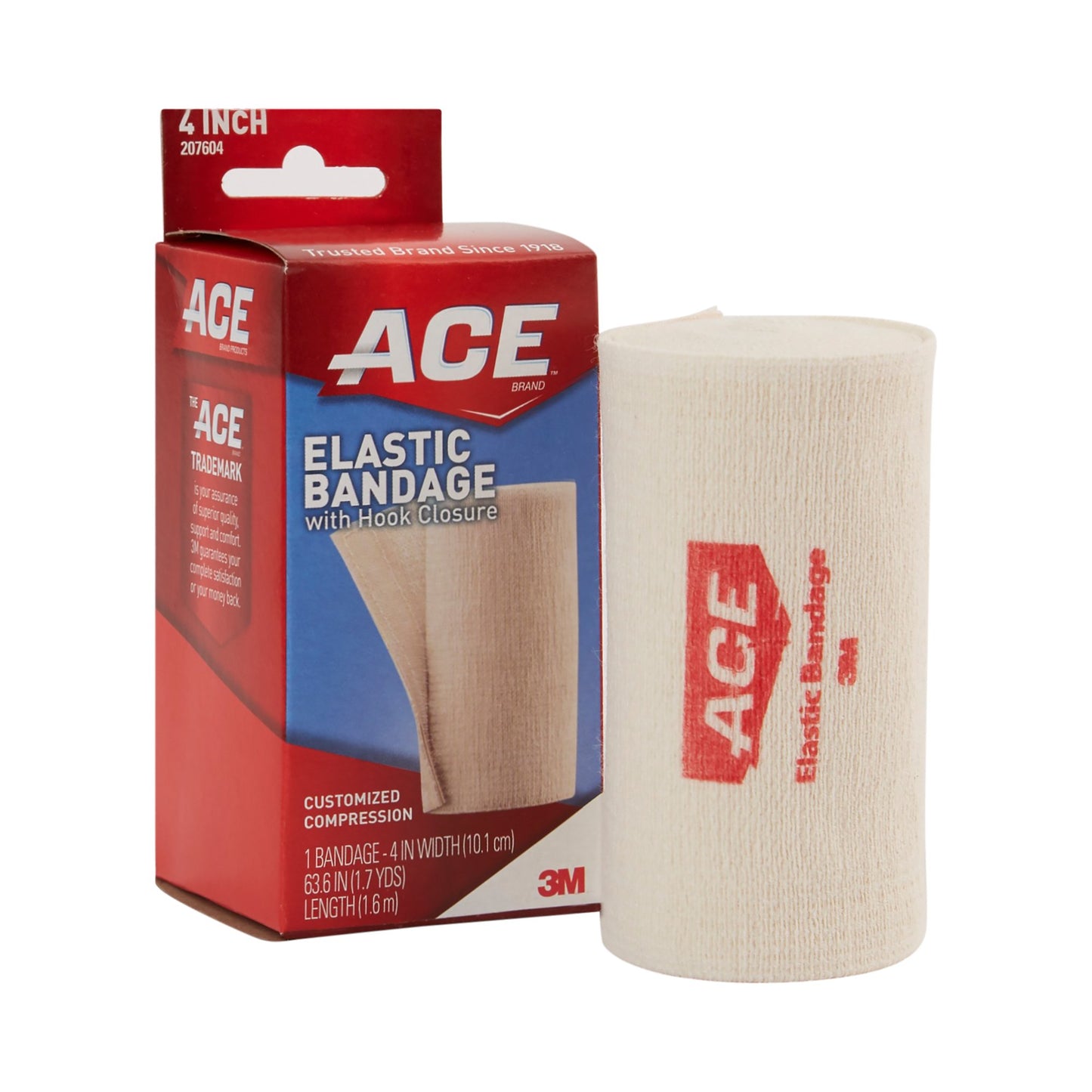 BANDAGE, ACE VELCRO HOOK/LOOP BANDAGE 4" (72/CS)