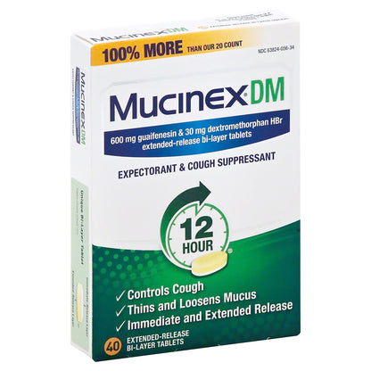 MUCINEX DM, TAB 600-30MG (40/CT)