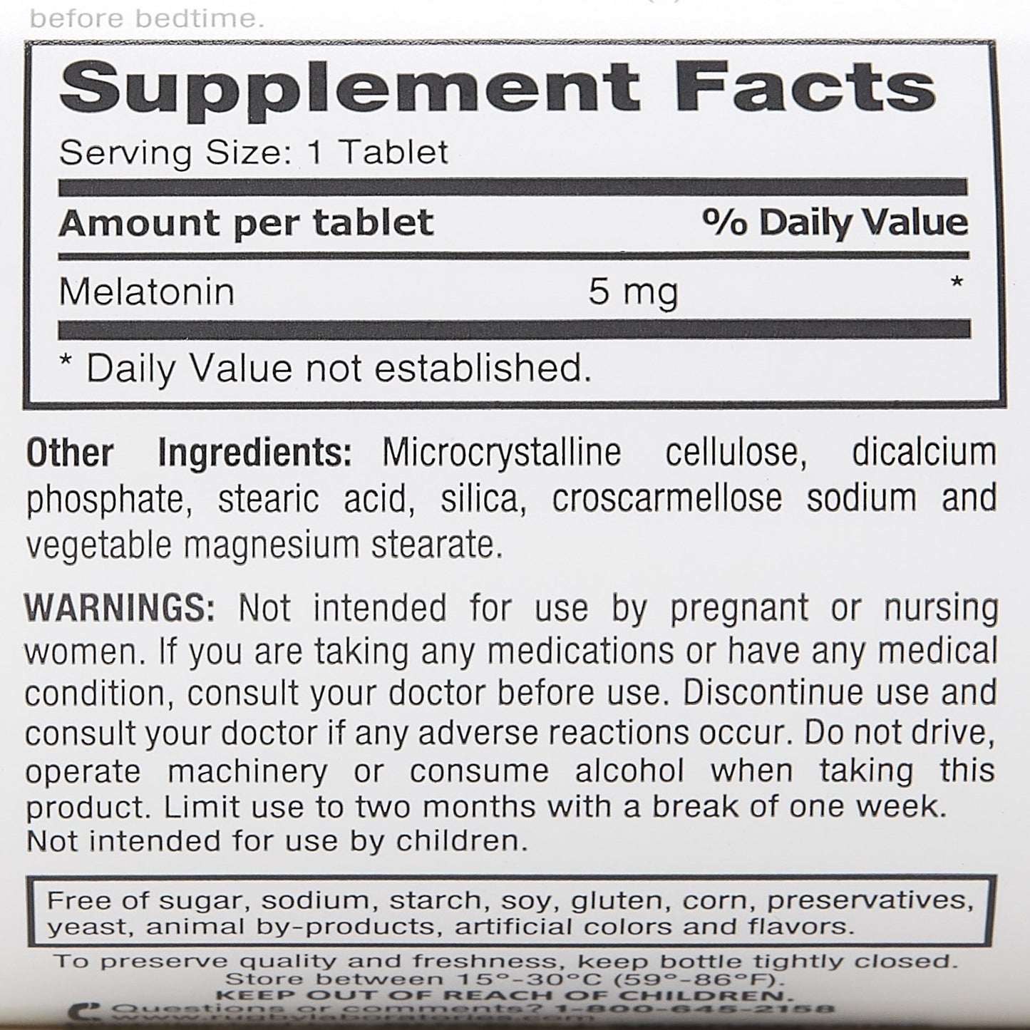 MELATONIN, TAB 5MG (90/BT)