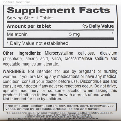 MELATONIN, TAB 5MG (90/BT)