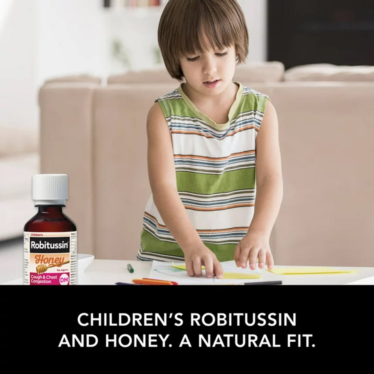 ROBITUSSIN DM, LIQ COUGH & CHEST CONGESTION CHLD HONEY 4OZ