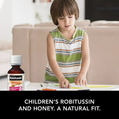 ROBITUSSIN DM, LIQ COUGH & CHEST CONGESTION CHLD HONEY 4OZ