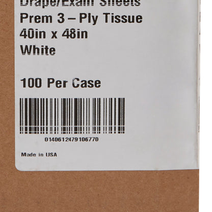 SHEET, DRAPE 3PLY WHT 40X48 (100/CS)