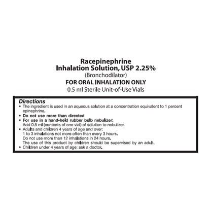 RACEMIC EPI S2, SOL INH 2.25% 0.5ML (30/CT)